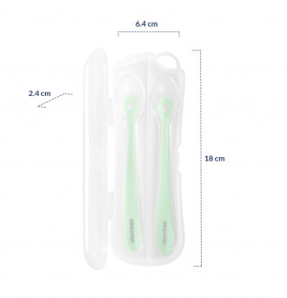 Kikka Boo silikonska kašika u kutiji 2pack Mint 