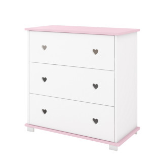 Komoda za bebe Srce - Pink 