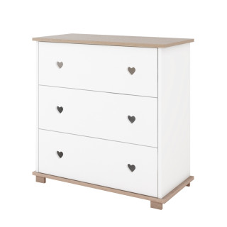 Komoda za bebe Srce – Oak 