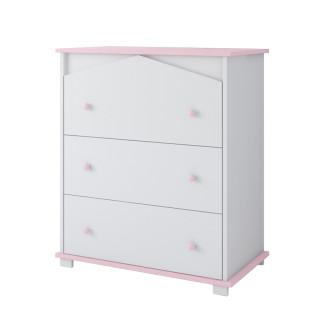 Komoda za bebe Domek - Pink 