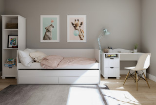 Krevet HOMNES 200x90cm sa fiokom i fiokom za spavanje 