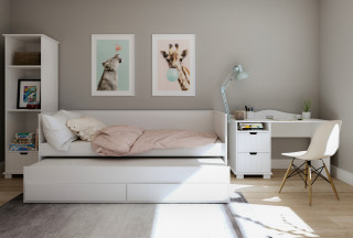 Krevet HOMNES 200x90cm sa fiokom i fiokom za spavanje 