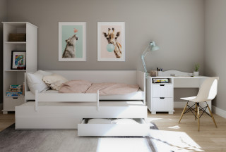 Krevet HOMNES 200x90cm sa fiokom i fiokom za spavanje 