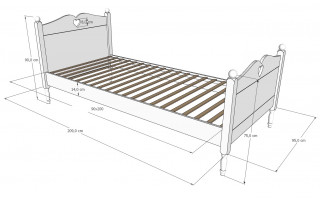 Krevet BELLA Classic 200x90cm 