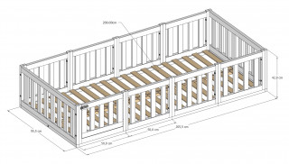 Krevet Luna Natur 200x90 sa vratima 