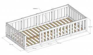 Krevet Luna Natur 200x90 sa vratima 