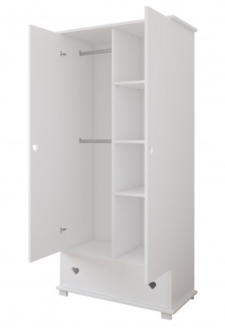 Garderober Srce - White 