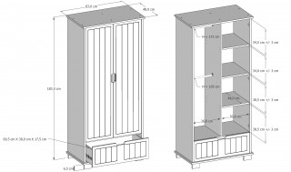 Garderober Lucky – Oak 