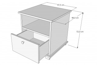 Noćni ormar Classic Oak 