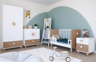 Krevetić LOFT Natur-White 