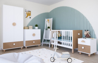 Komoda za bebe LOFT Natur-White 