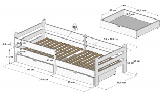 Dečiji krevet Riko 200x90cm 
