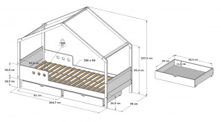 Krevet Bela Home 200x90cm 