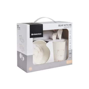 Kikka Boo Set posuđa 4 dela Bear with Me Pink 