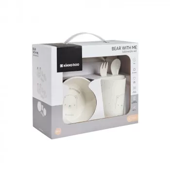 Kikka Boo Set posuđa 4 dela Bear with Me Blue 