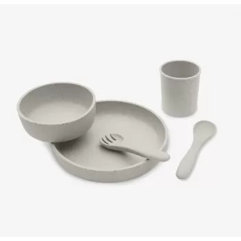 Kikka Boo Silikonski set za hranjenje 5 delova Platinum Sand 