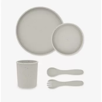 Kikka Boo Silikonski set za hranjenje 5 delova Platinum Sand 