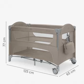 Kikka Boo Premium Milky Way sa spustajucom stranicom i rancem - Beige - 2 nivoa 
