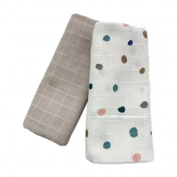 Muslin prekrivac 80x80cm - 2kom 