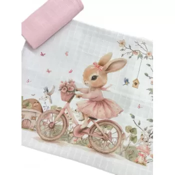 Muslin prerkivac Roze Zeka 80x80cm - 2kom 