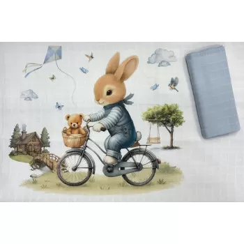 Muslin prerkivac Plavi Zeka 80x80cm - 2kom 