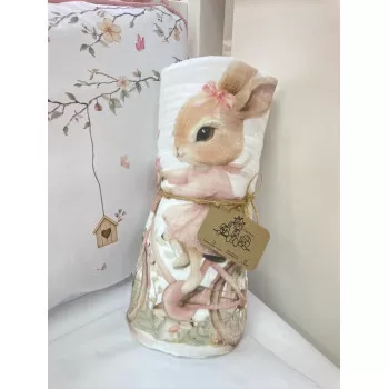 Muslin prerkivac Roze Zeka 120x120cm - četvoroslojni 