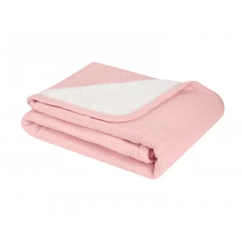 Kikka Boo Pleteno dvostrano baby ćebence 75x100 Dream Big Pink 