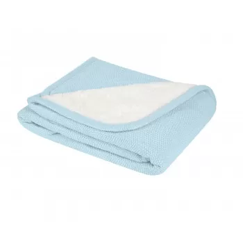 Kikka Boo Pleteno dvostrano baby ćebence 75x100 Dream Big Blue 