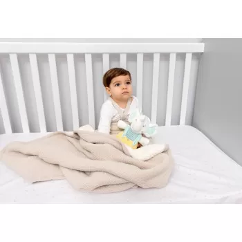 Kikka Boo Pleteno dvostrano baby ćebence 75x100 Dream Big Beige 