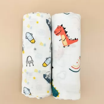 Pelene od muslina 2/1 dino-astronaut 
