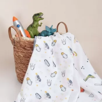 Pelene od muslina 2/1 dino-astronaut 