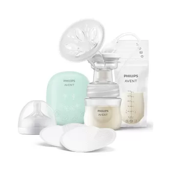 AVENT ELEKTRICNA PUMPICA ZA IZMAZANJE - ESSENTIAL (5 x KESICE ZA ODLAGANJE MLEKA, 4 x TUFERI) 