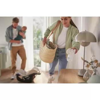 AVENT MANUELNA PUMPICA, SET ZA IZMAZANJE NATURAL (flasice, tufer, via solja sa adapterom) 