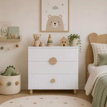 Komoda za bebe LOFT White 