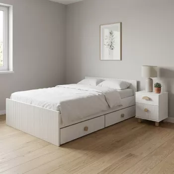 Noćni Ormarić LOFT White 