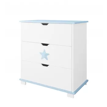 Komoda za bebe Star - Blue 