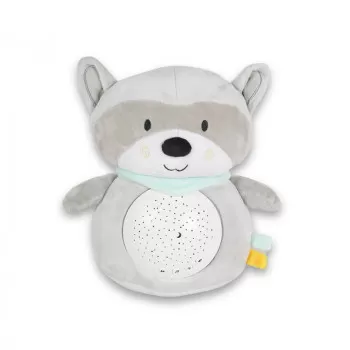 Snuggly noćna lampa i projektor sa belom bukom Racoon 