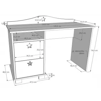 Pisaći sto Star Pink 