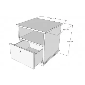 Noćni ormar Classic Oak 