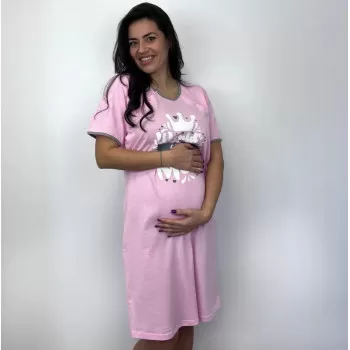 Spavaćica za trudnice Best Mom roza – XL veličina 