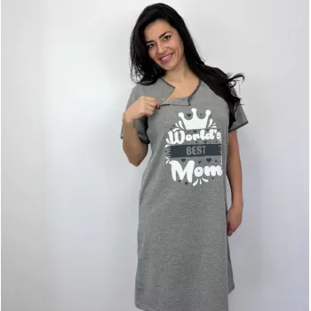 Spavaćica za trudnice Best Mom siva – XL veličina 