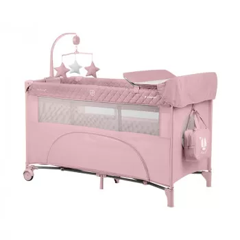 Prenosni krevetac Nighty Night Pink – 2 nivoa 