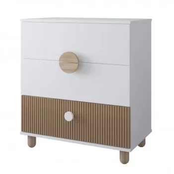 Komoda za bebe LOFT Natur-White 