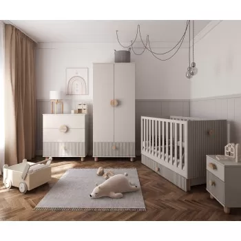 Noćni Ormarić LOFT Natur-White 