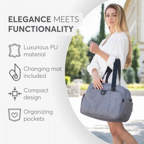Torba za mame Kikka Boo Chelsea Premium Grey 