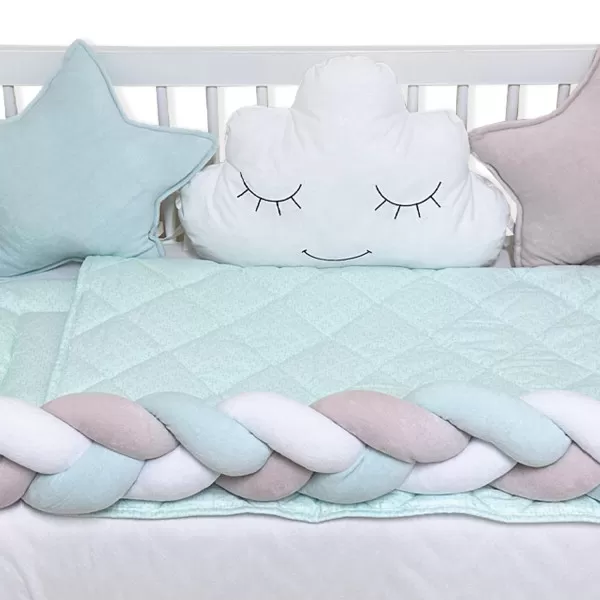 Posteljina sa Pletenicom Bambino Lux mint 