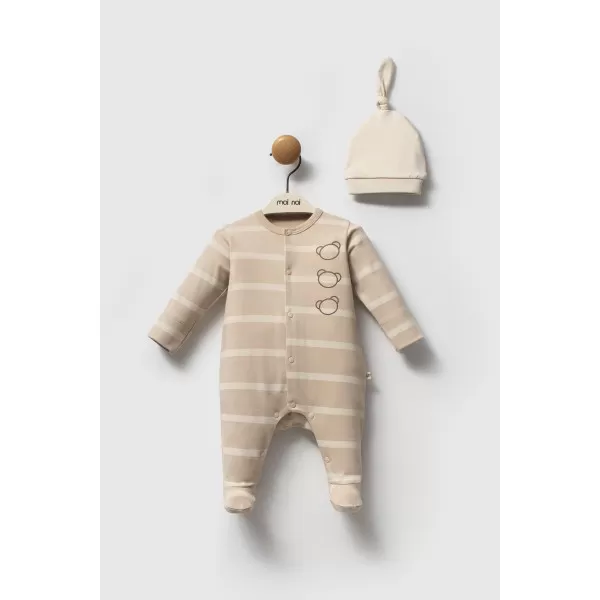 Moi Noi Zeka sa kapicom Beige Bear 