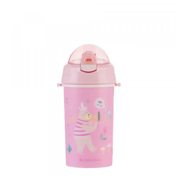 Kikka Boo Šolja sa slamkom i trakom Music Fest 450ml Pink 