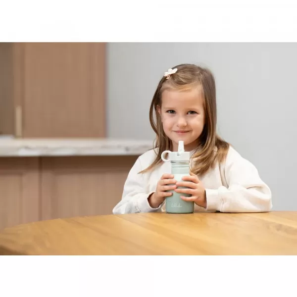 Kikka Boo Flašica sa slamkom od nerđajučeg čelika 350 ml Flora Sage 