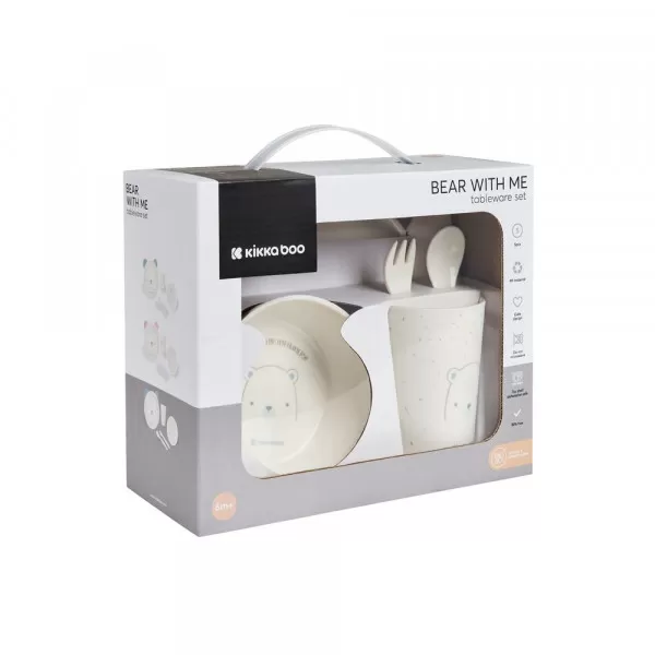 Kikka Boo Set posuđa 4 dela Bear with Me Blue 